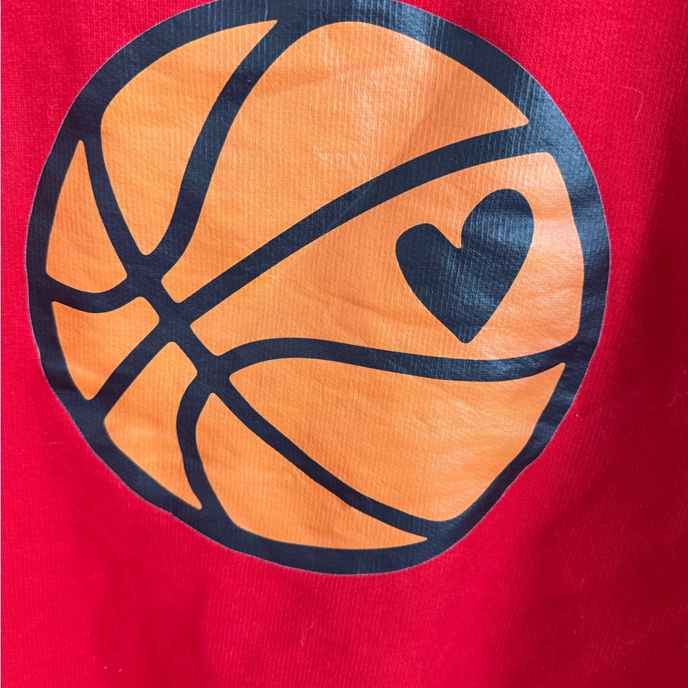 Red Heart Basketball Sweater Size Large - Picture 3 of 4
